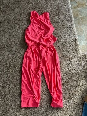 NWOT Free People Bright Pink Sleeveless 2 piece outfit